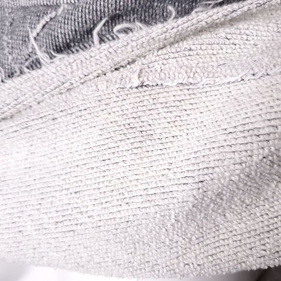 Nation LTD Raglan Frayed Hem Marled Knit slSweatshirt Blue White sz S - Picture 4 of 8